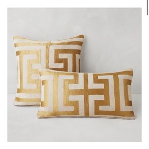 Z Gallerie Cace Pillow—Gold 22” Cover only. Price for both. MSRP $99 each
